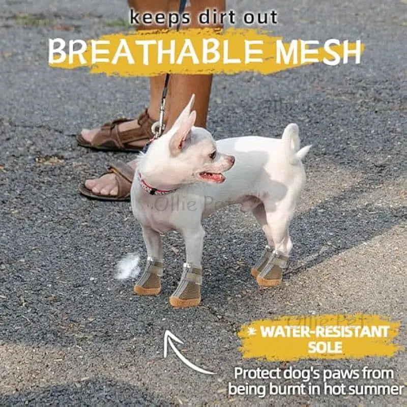 Silicone Dog Shoes Durable Reflection Breathable Soft Sole