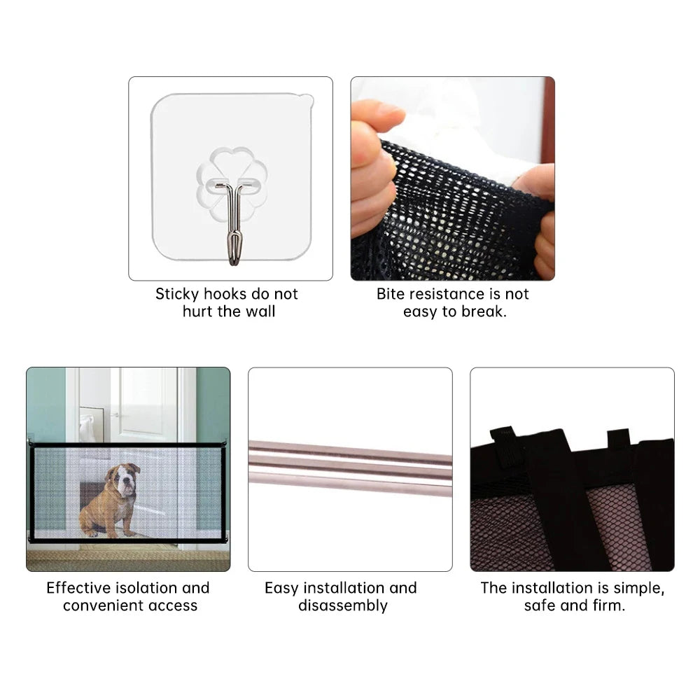 Pet Barrier Fences Pet Play Dog Safety Fence for Stairs Doorways Indoor and Outdoor