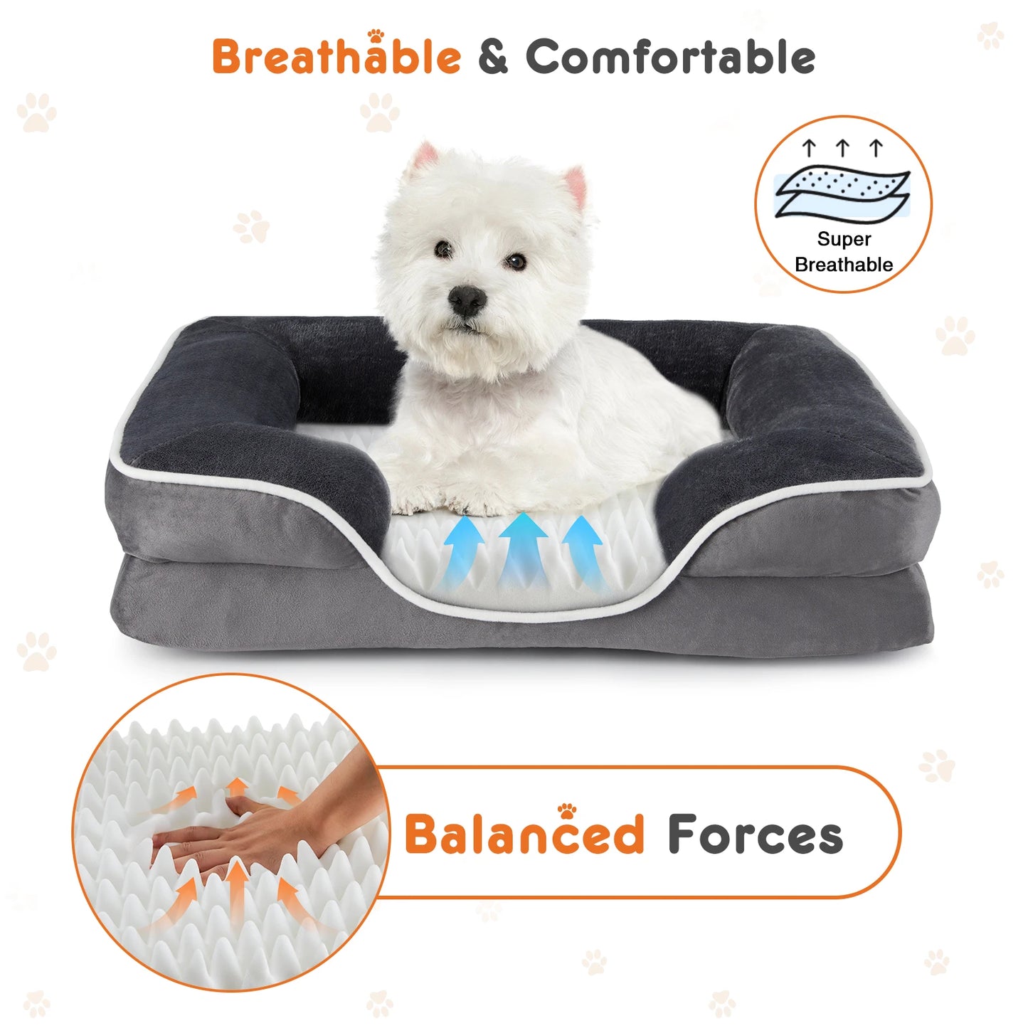 JHK Orthopedic Dog Bed Memory Foam
