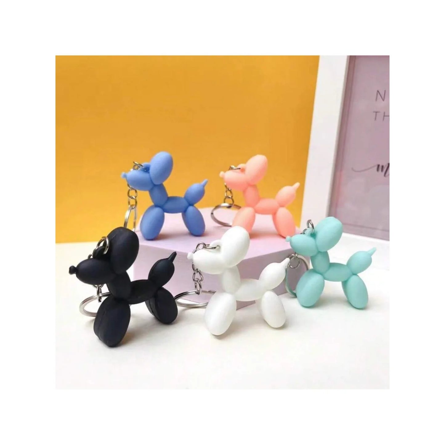 1 pc PVC Balloon Dog Shaped Key-chain