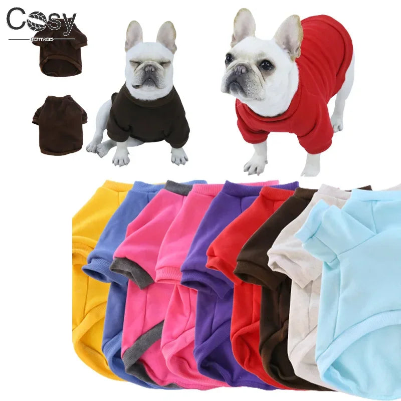 Padded Thickened Solid color Dog Sweatshirt