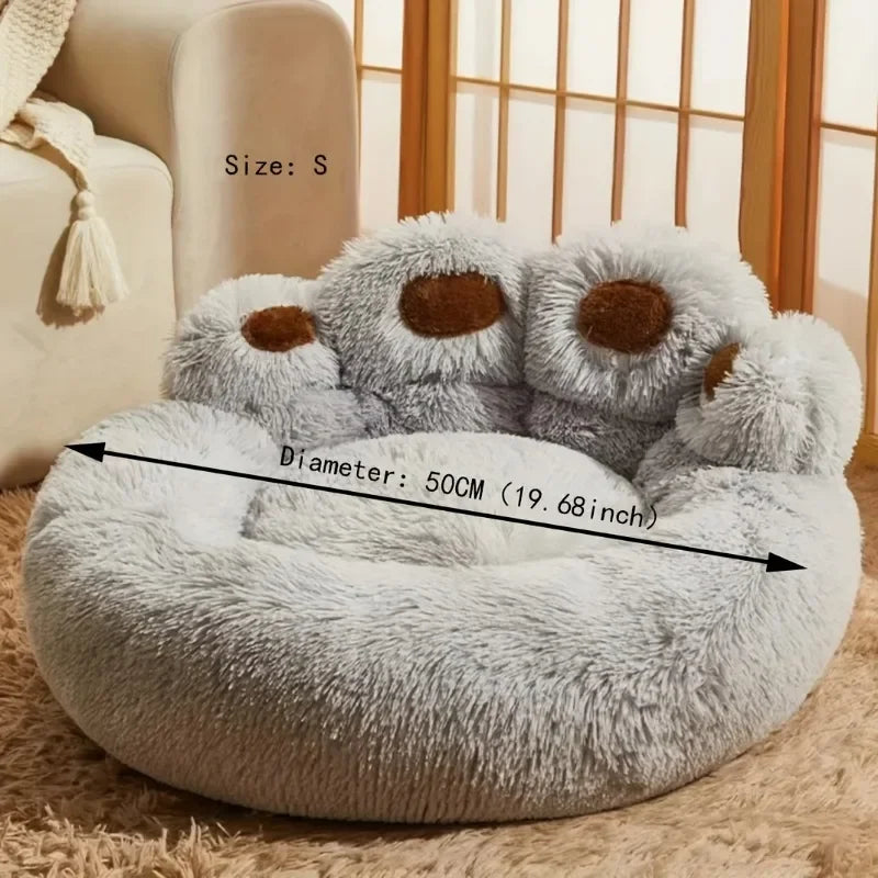 Soft Long Plush Cat dog warm bed