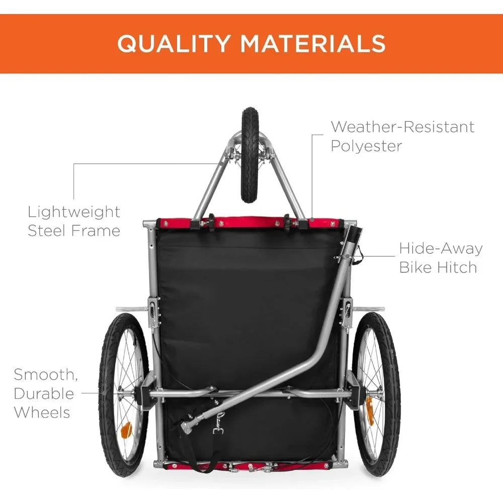 2-in-1 Dog Bike Trailer