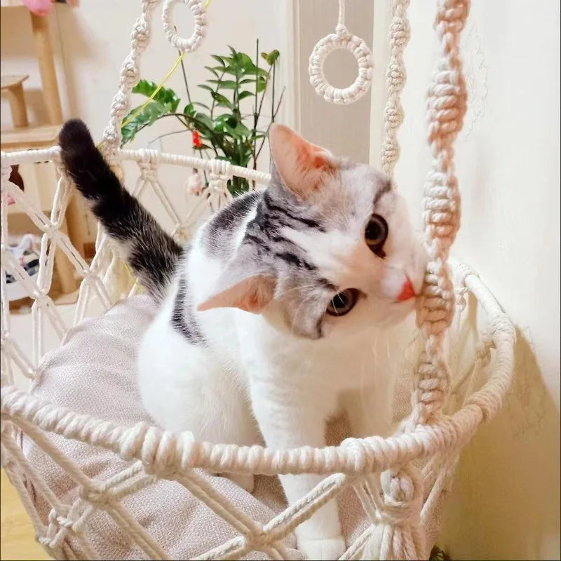 New Pet Hammock Swing Hand Woven