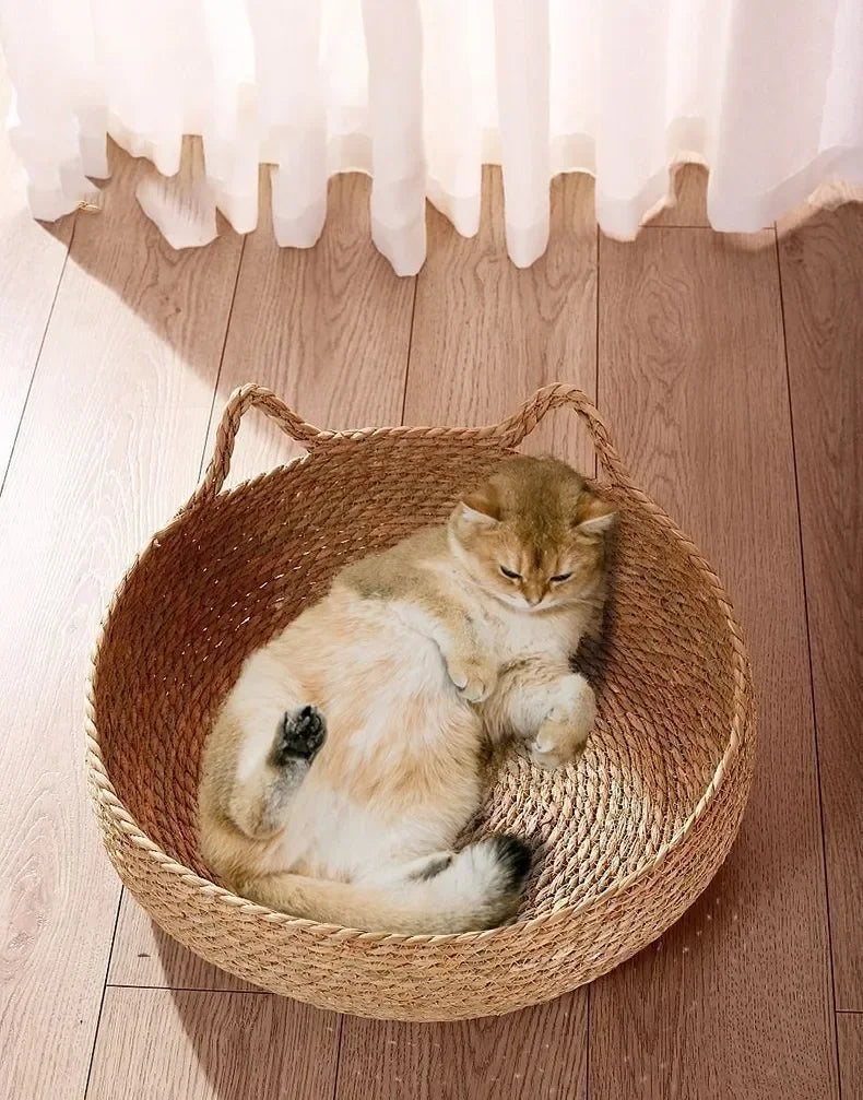 Four Seasons Universal Pure Handmade Vine Woven Cat Nest