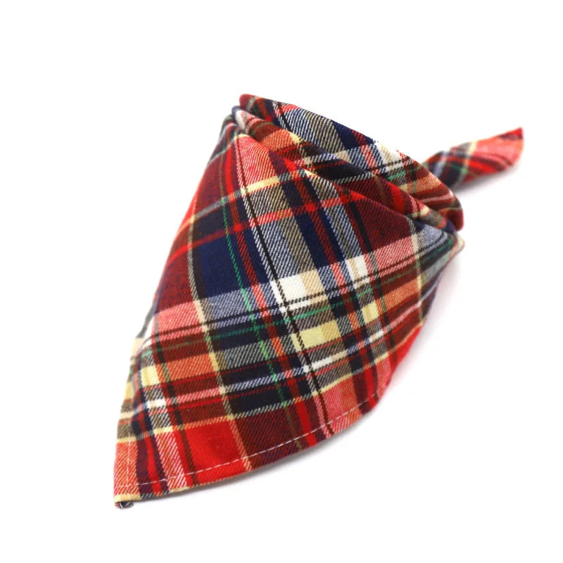 30/50 PCs Dog Plaid Bandanna