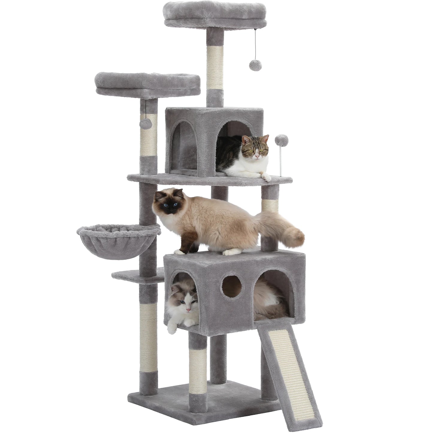l Cat Tree With Cozy Stable Climbing Frame
