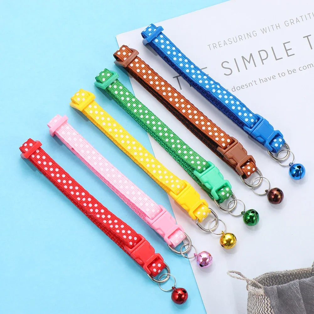 1 PC Colorful Bell Pendant Adjustable Dog and Cat Collars