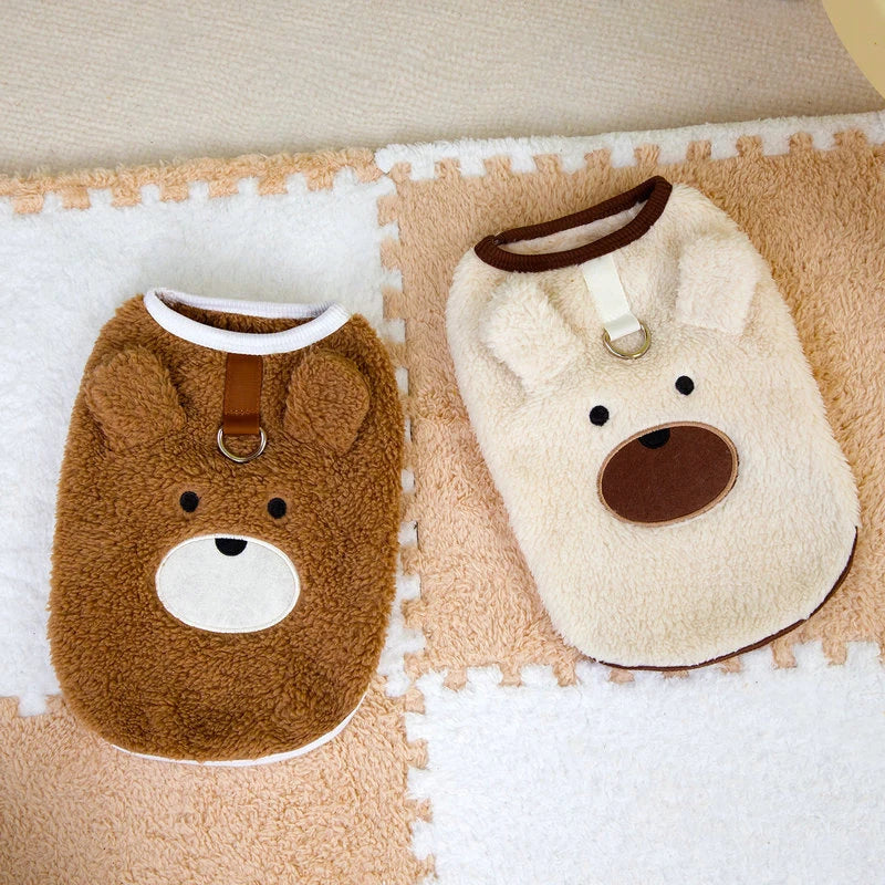 Cute Bear Pattern Washable Pet Winter Clothes