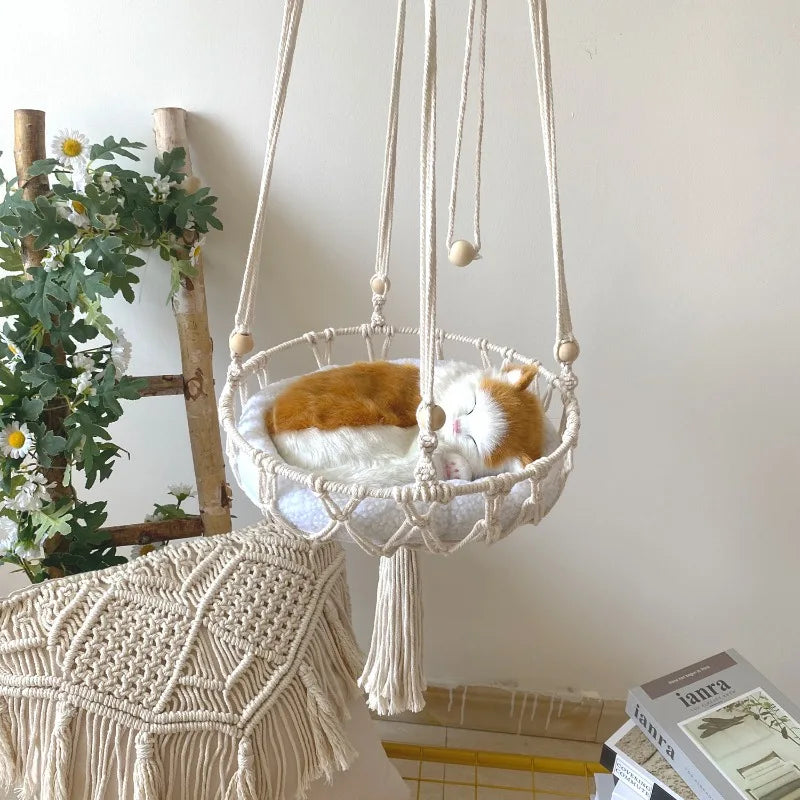 New Pet Hammock Swing Hand Woven