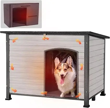 Dog House Insulated Outdoor Kennel with Liner