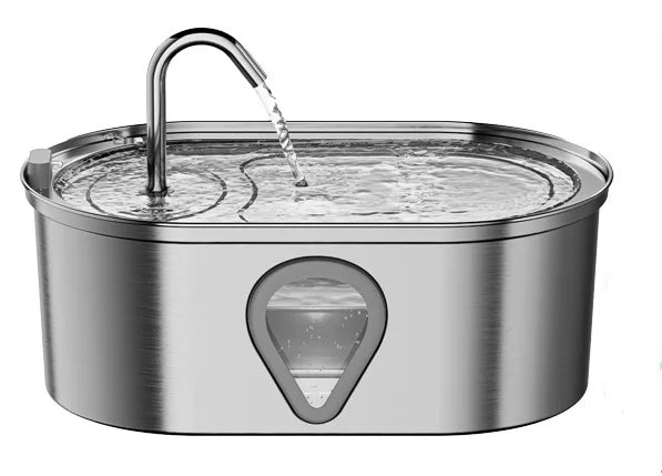 Automatic Stainless Steel Cat Water Fountain With LED Lighting