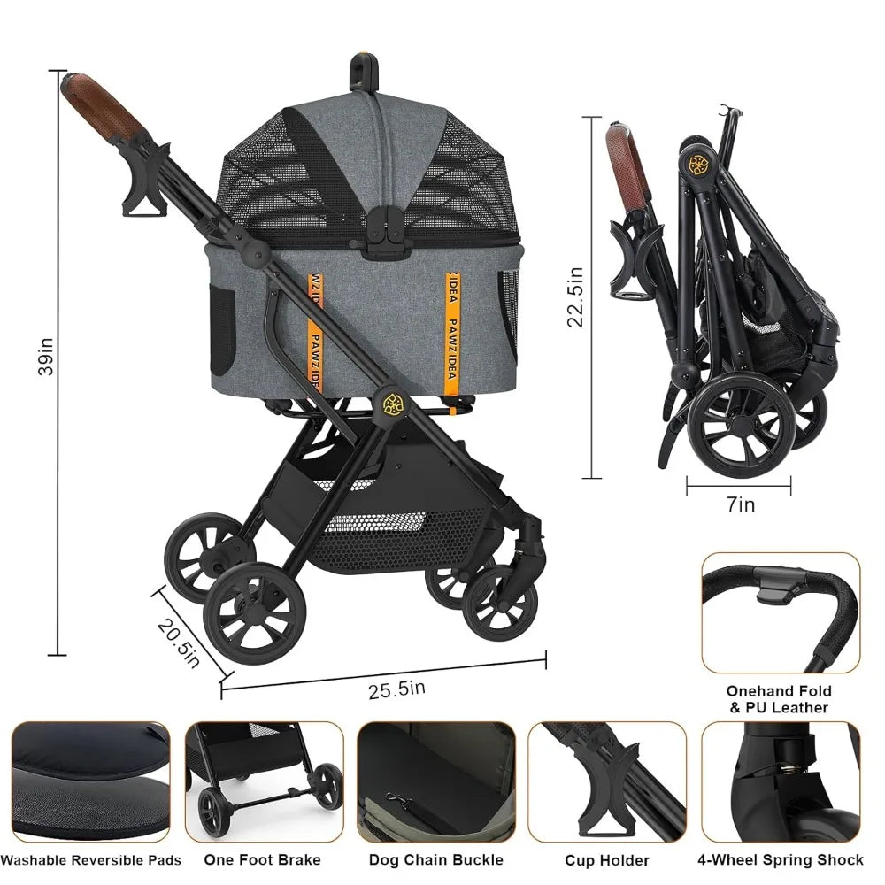 Dog Strollers With Detachable Carrier