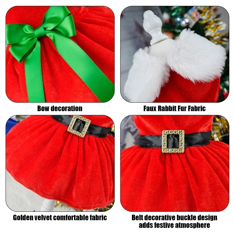 Dog Christmas Coat and Red Dress
