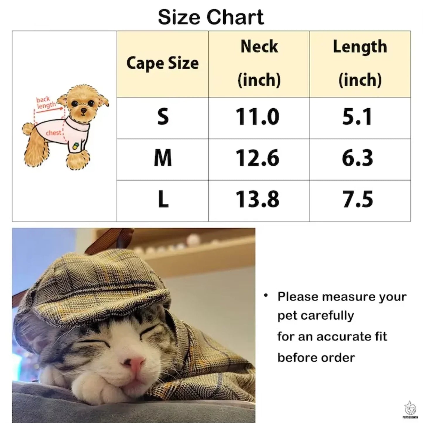 Cat and Dog Detective Costume Scottish Outfit