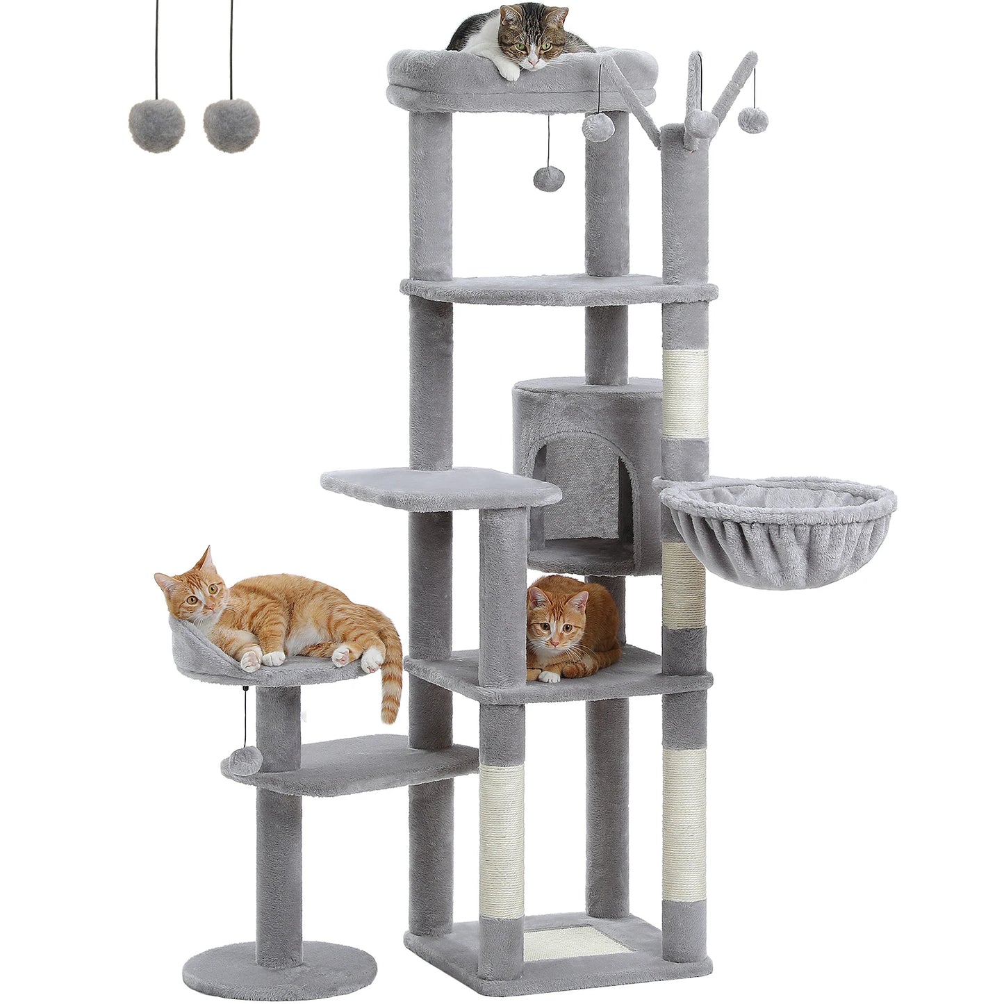 Tall Cactus Cat Tree for Large Cat Multi-Level Tower