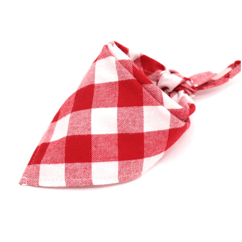 30/50 PCs Dog Plaid Bandanna