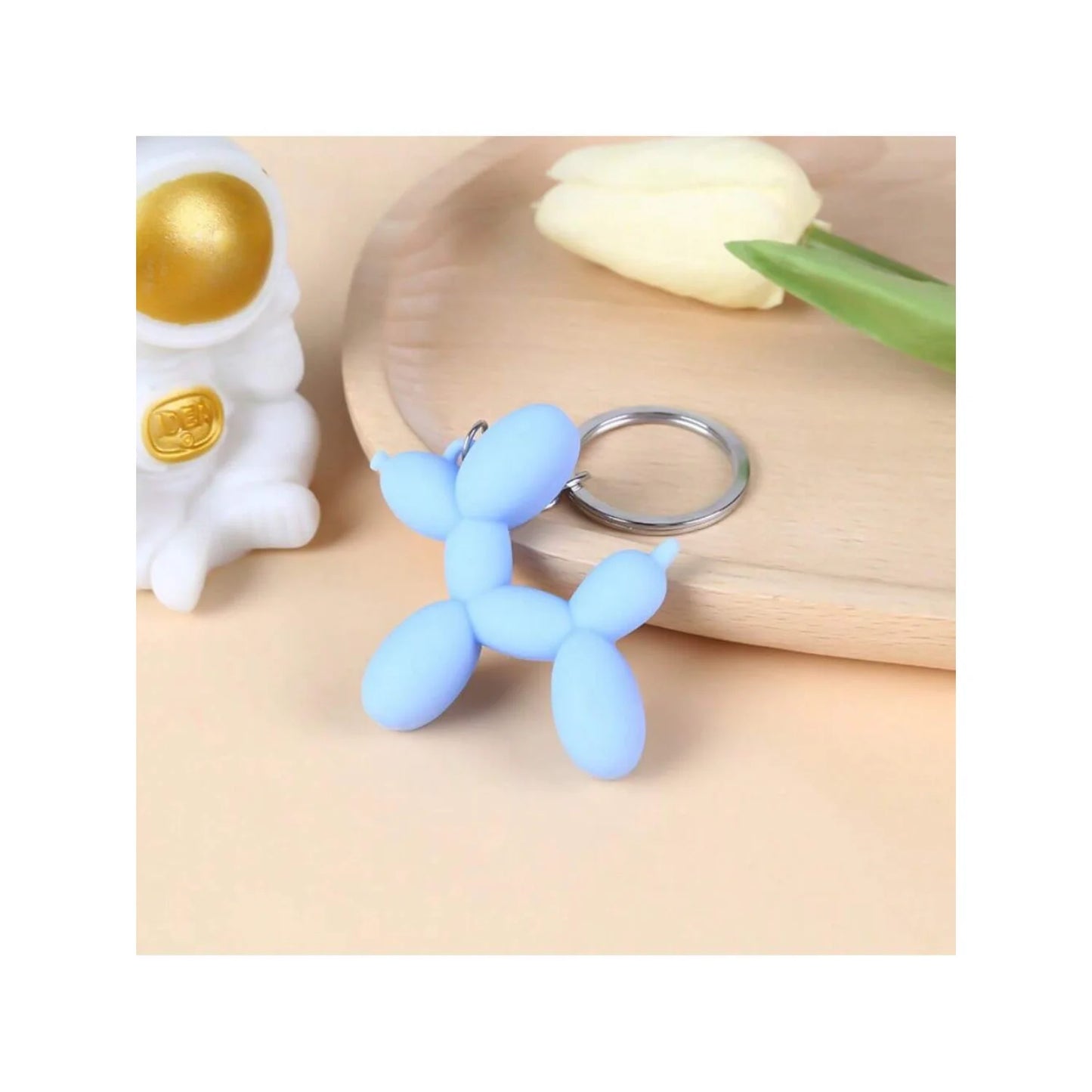 1 pc PVC Balloon Dog Shaped Key-chain