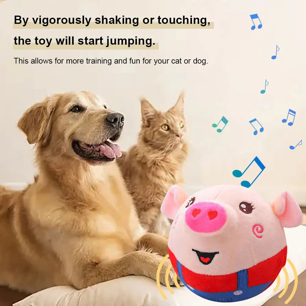 Electronic Pet Toy Music Vibration Bouncing Jump Ball