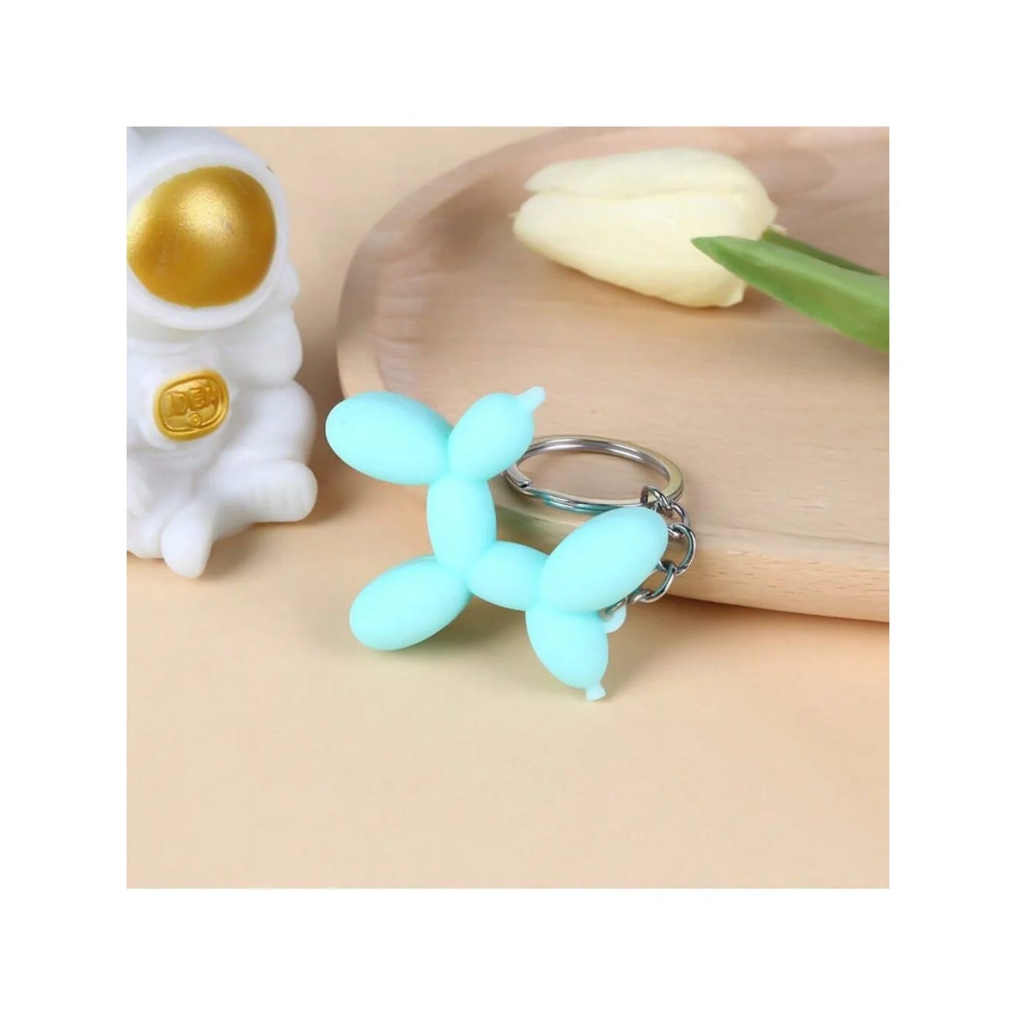 1 pc PVC Balloon Dog Shaped Key-chain