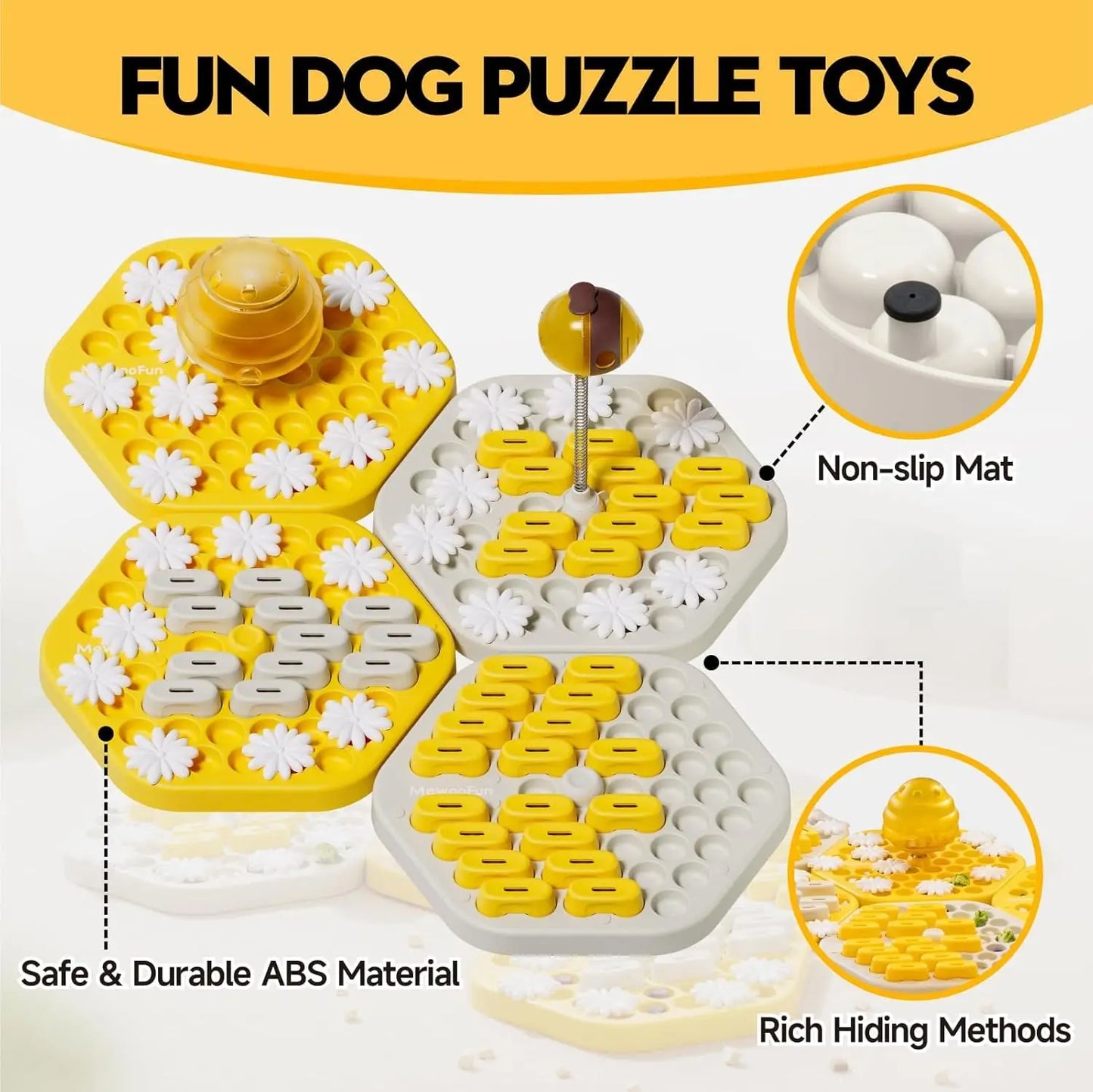 Dog Puzzle Food Toy Food Puzzle Feeder Toys for IQ Training Dog Puzzles Dog Treat Puzzle Toys for Mental Enrichment