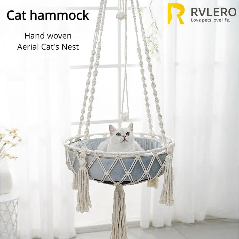 New Pet Hammock Swing Hand Woven