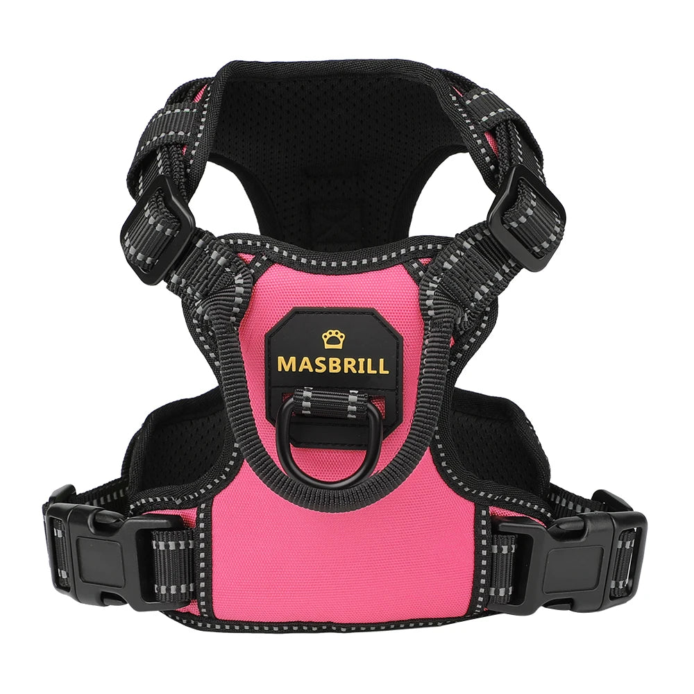 Dog Vest Harness 2 Metal Leash Hooks Easy Control