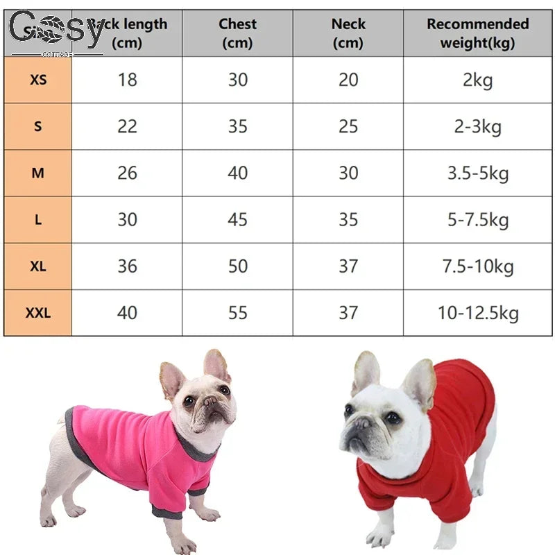 Padded Thickened Solid color Dog Sweatshirt