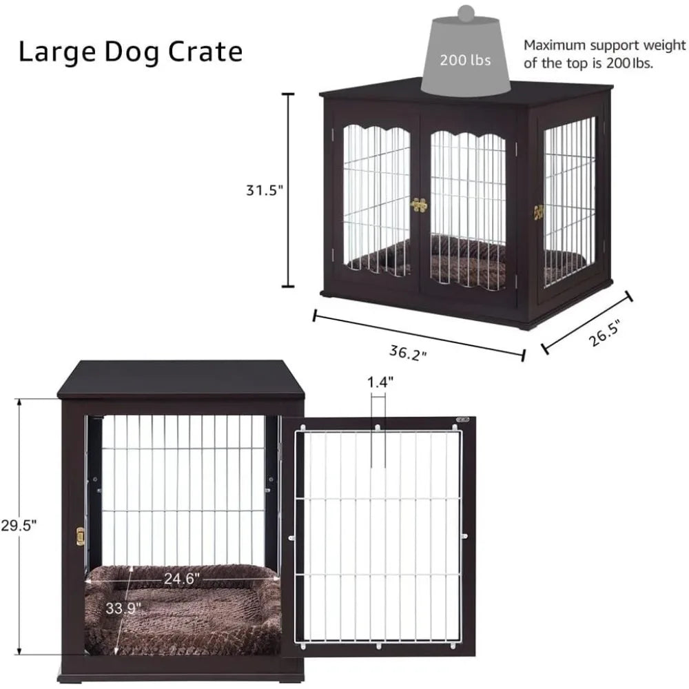 Furniture Style Dog Crate for Medium, Large Animals