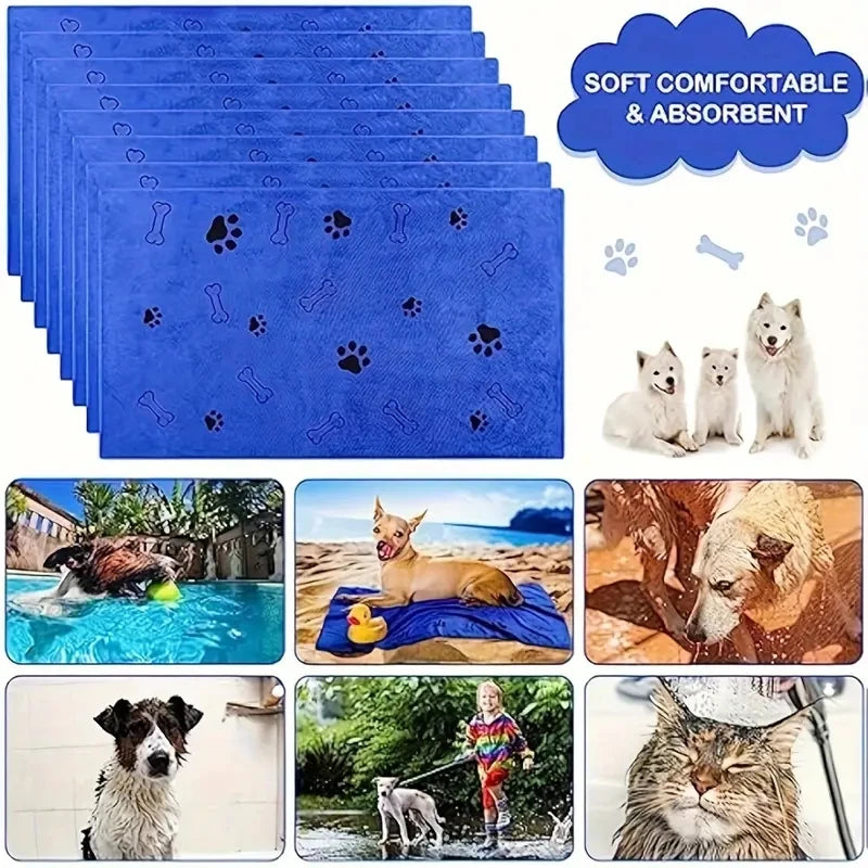 , Absorbent Pet Bath & Grooming Towels
