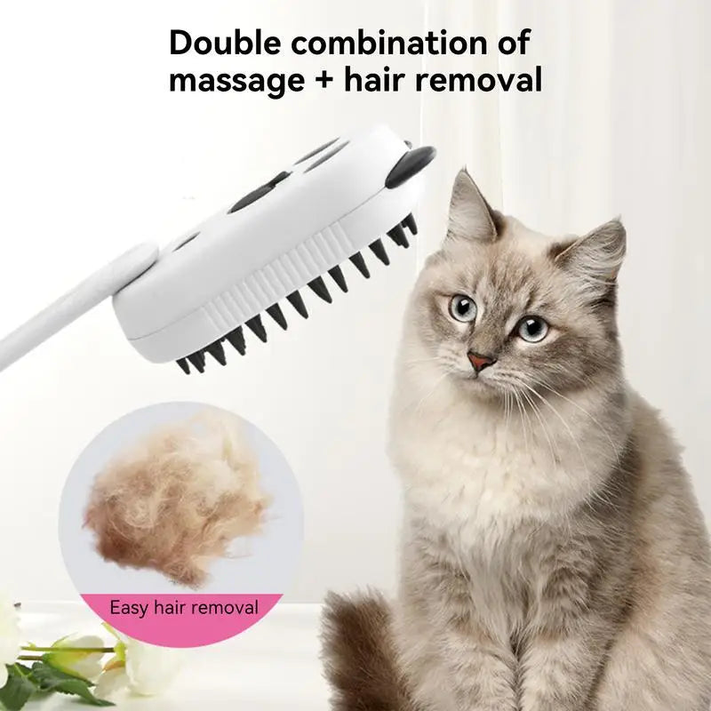 Steamy Dog and Cat Brush 4-in-1 Hair Removal