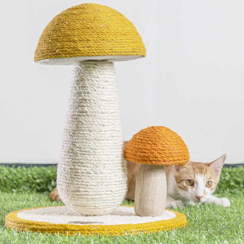 Umbrella Mushroom Cat Climbing  Post,