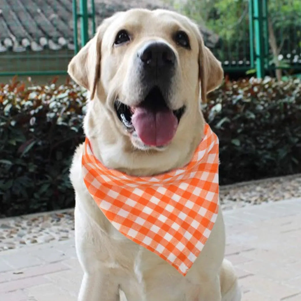 30/50 PCs Dog Plaid  Bandanna