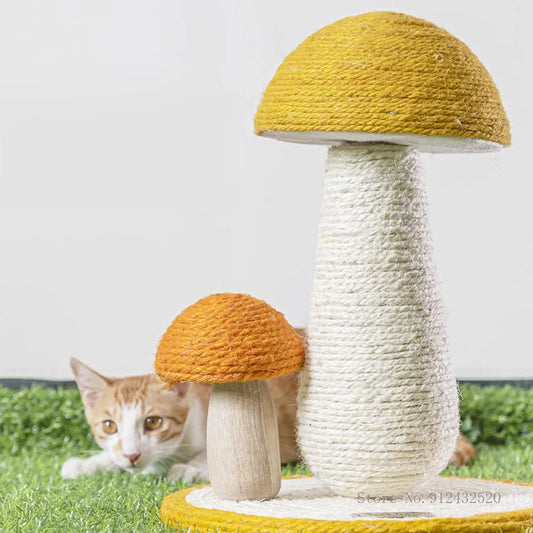 Umbrella Mushroom Cat Climbing  Post,