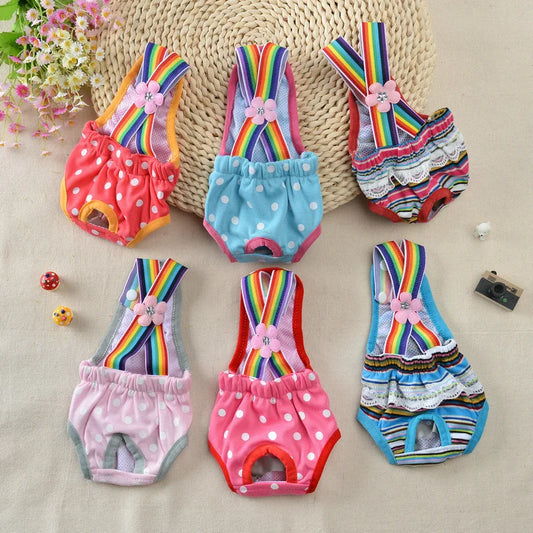 Female Dogs Underwear Sanitary Diaper Washable Shorts