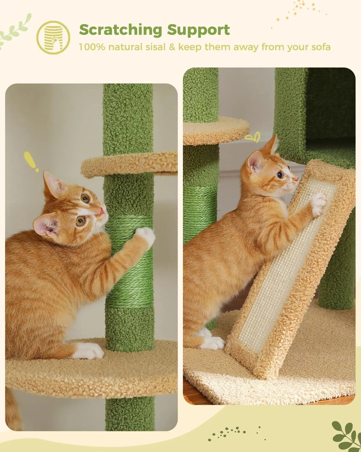 Floor to Ceiling Cat Tree Tower Adjustable