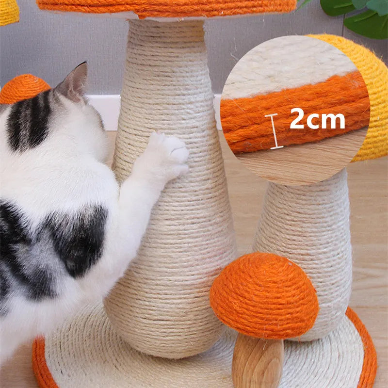 Cat Scratch Mushroom Cat Climbing Frame Cats Scratcher Mushroom Scratching Post for Cats Claw Grinding Sofa Protector Pet Toys