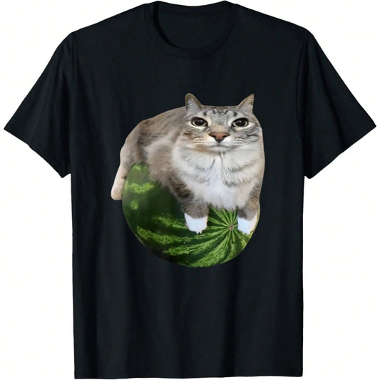 Watermelon Cat Silly Cat Meme T-Shirt