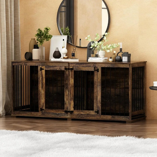 Large Furniture Style Dog Crate for 2 Dogs