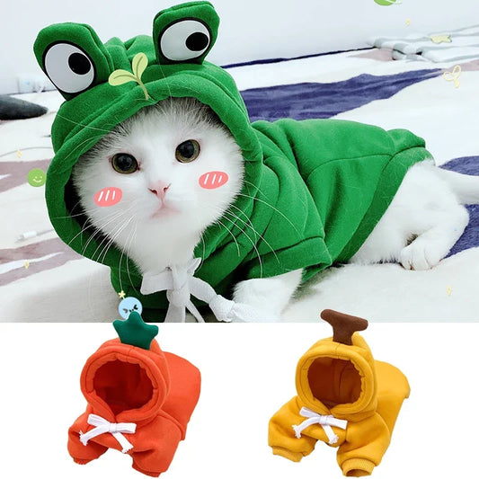 Winter Pet Hoodie Sweater Costume Washable