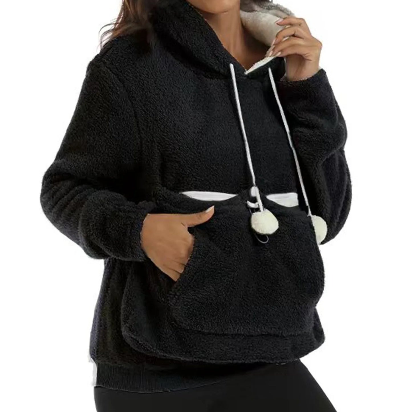 Plush Cute Pet Large Kangaroo Pocket Hoodies