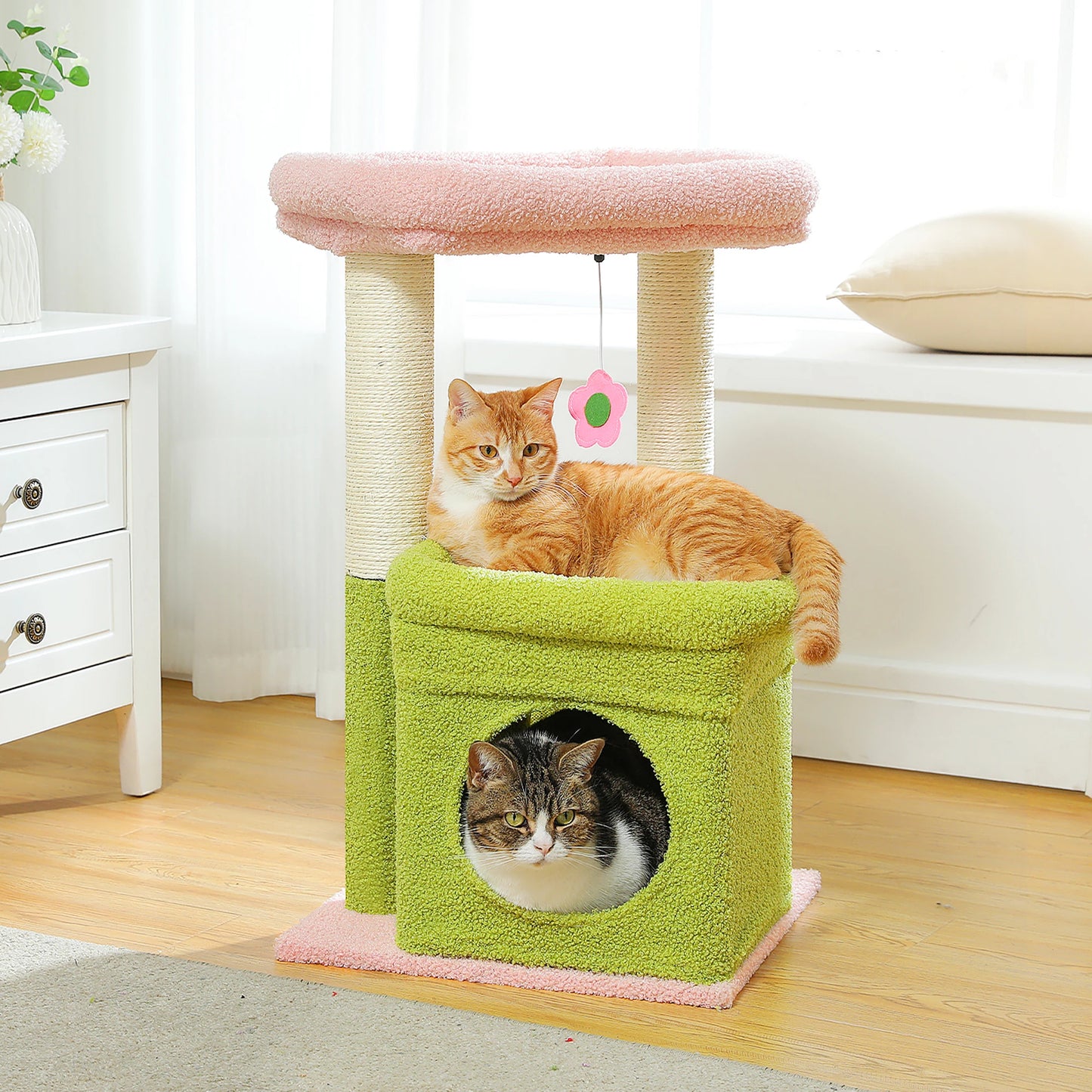 Small Cat Tree with Cozy Condo Tower