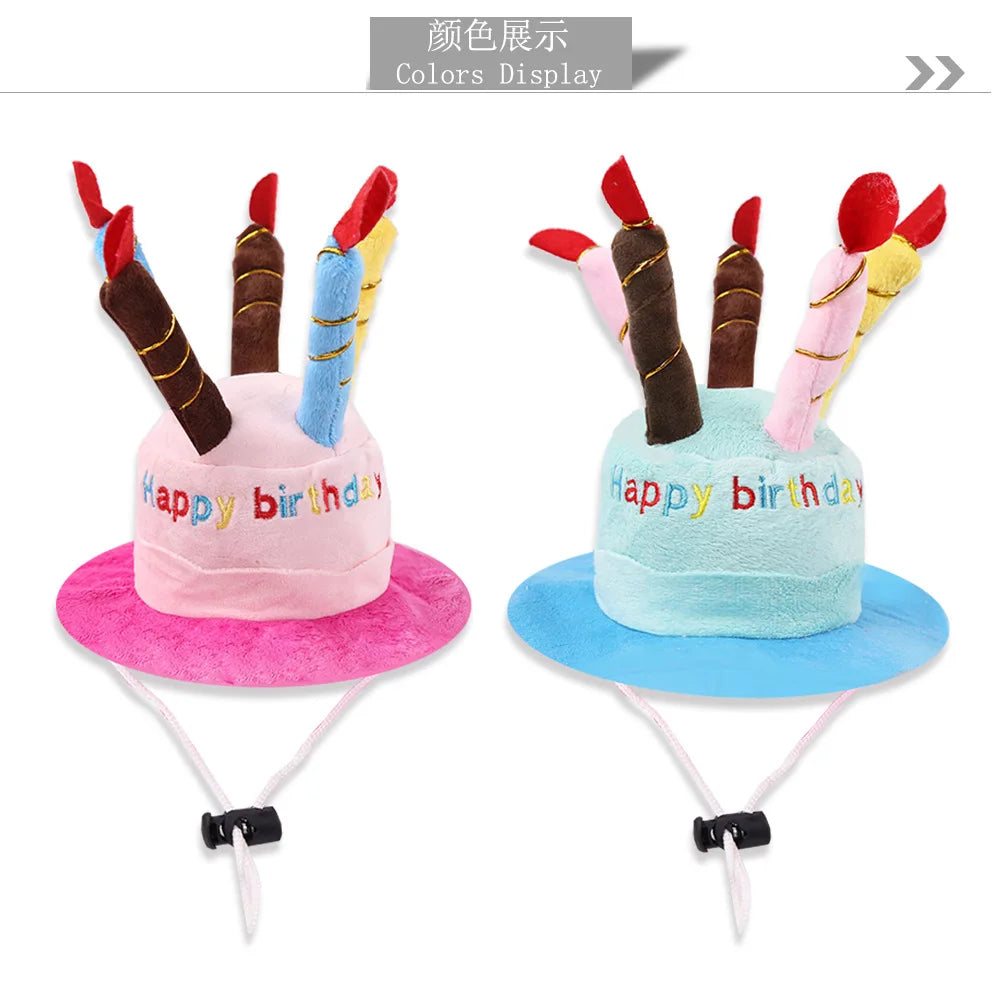 Dog Cat Birthday Hat cake cap candle design