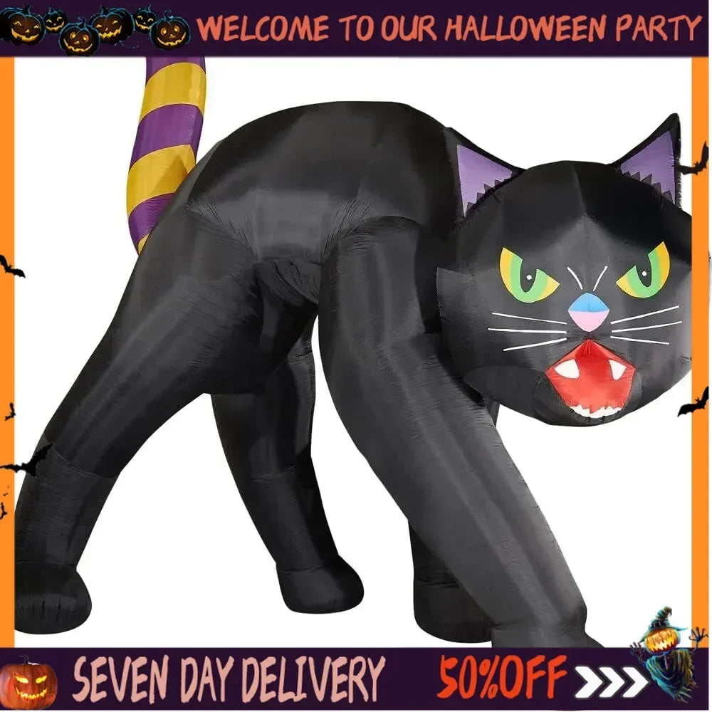 Halloween Inflatable 20-Ft. Black Cat