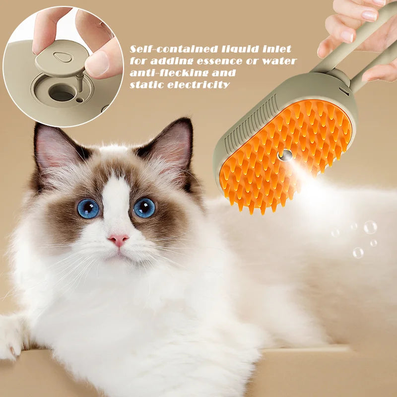 Pet Steam  Cat and Dog Brush Cleaning