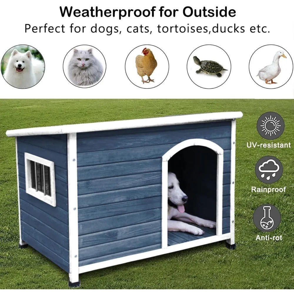 Weatherproof Wood dog Houses Outside