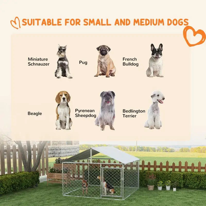 Large Outdoor Dog Kennel, Heavy-Duty