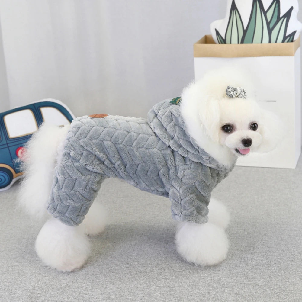 Winter Warm Fleece Dogs Jumpsuits