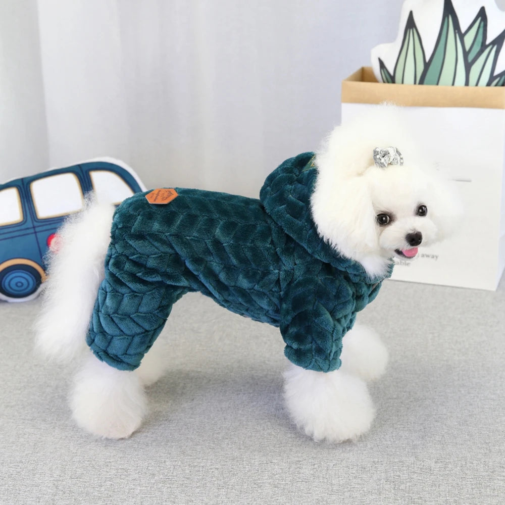 Winter Warm Fleece Dogs Jumpsuits