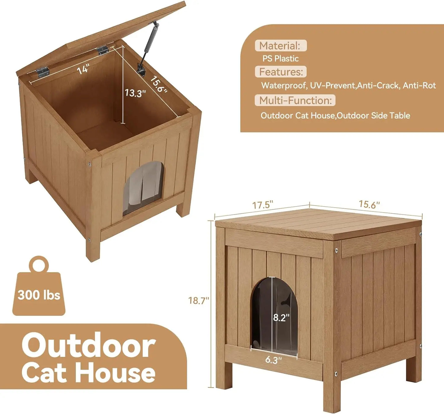 Outdoor Cat House  Insulated and Weatherproof